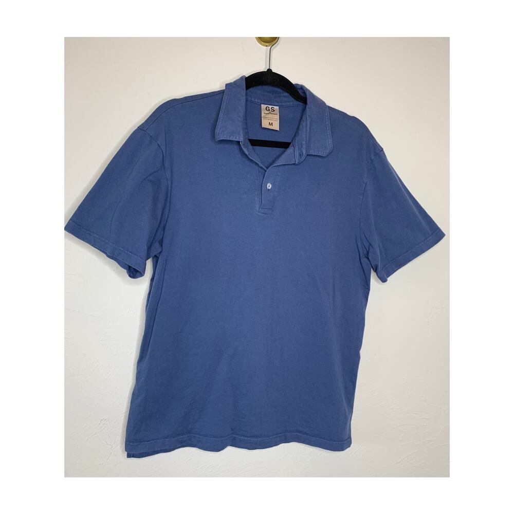 General Standard Blue Polo 100% Cotton Casual Preppy Normcore